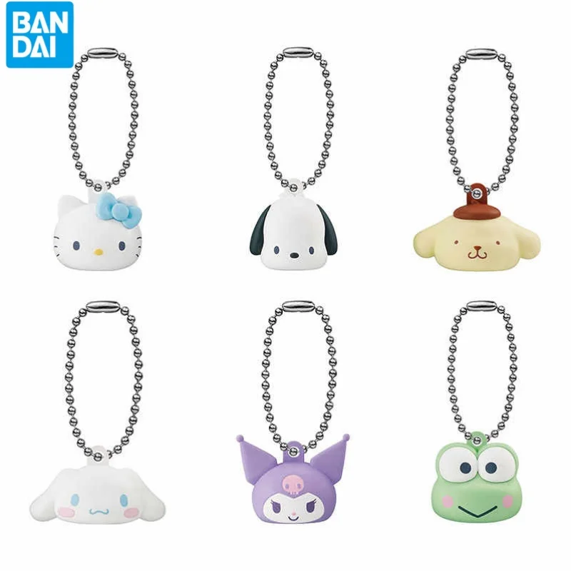 

New Bandai Gashapon Sanrio Kuromi Hello Kitty Cinnamoroll Pastel Keychain Figure Cute Anime Charm Decor Kawaii Gift Toys