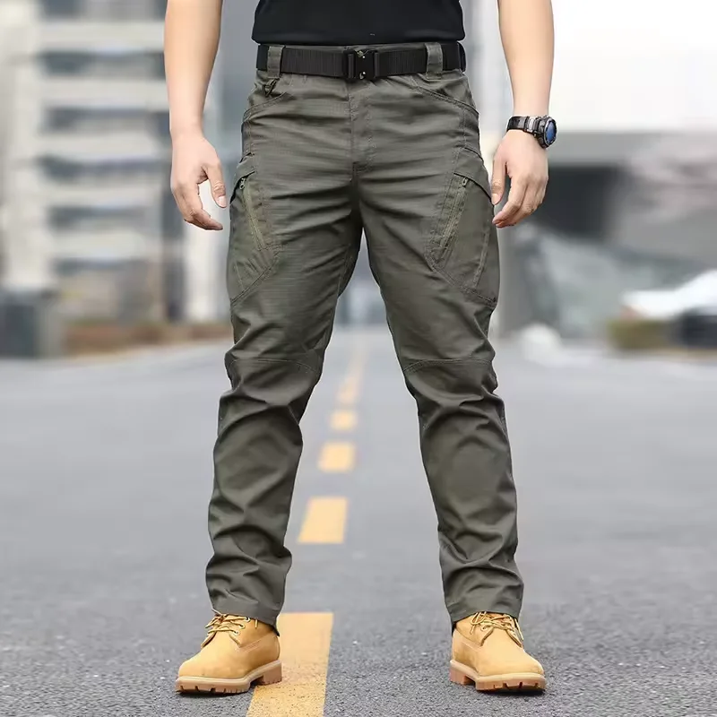 Neue Arbeit Taktische Hosen Männer Casual Cargo Hosen Sommer Multi-tasche Wasserdichte Hose Arbeitskleidung Wandern Ausbildung Hosen Männlich – Detail 6