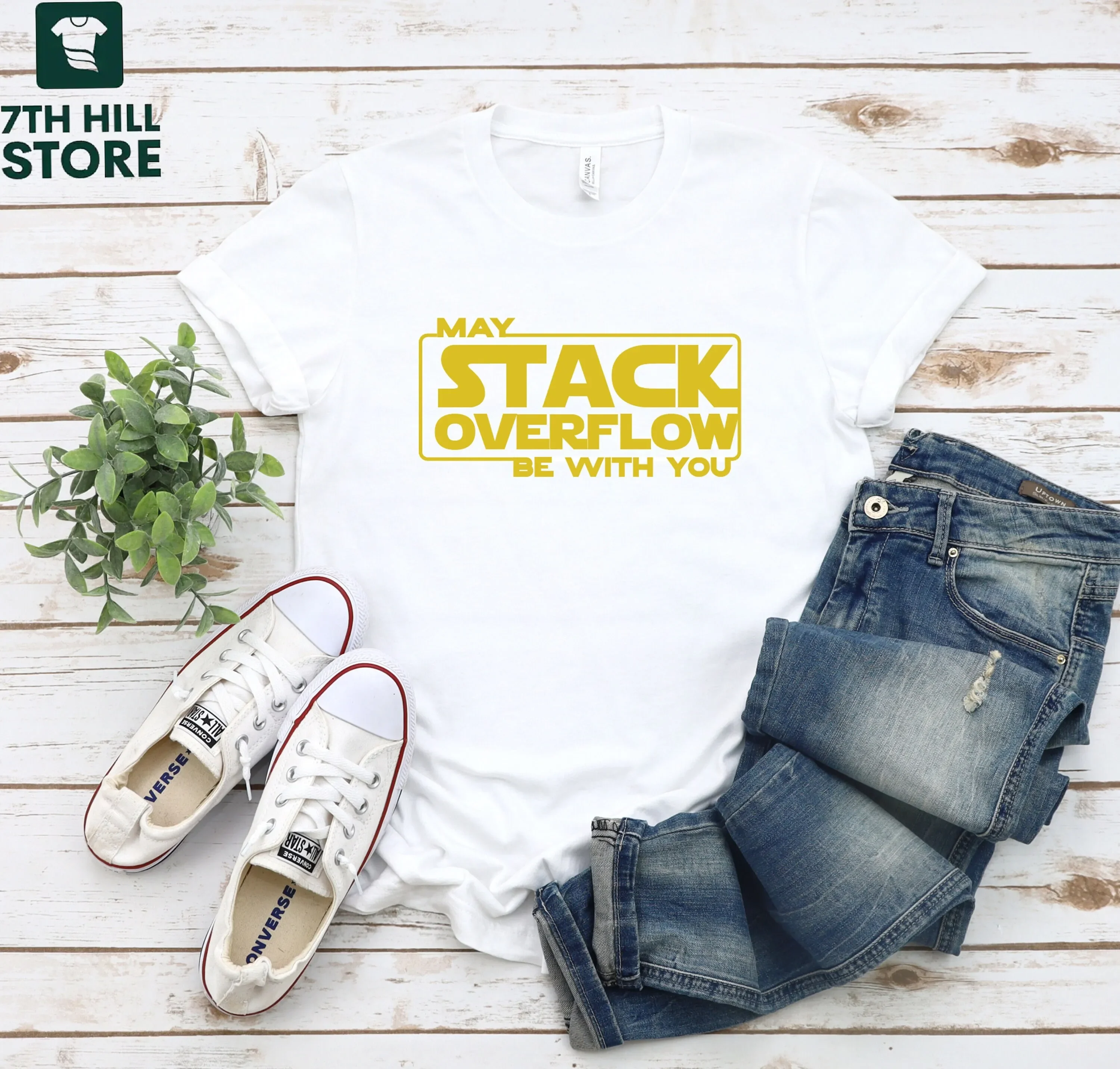 May Stack Overflow Be With You T Shirt Coding Programming For Men Developer s
