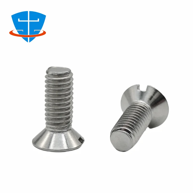 100/50/10pcs DIN963 Metric 304 Stainless Steel Countersunk Slotted Screw M1.2 M1.6 M2 M3 M4 M5 M6 M8 M10 Flat Head Slotted Bolt