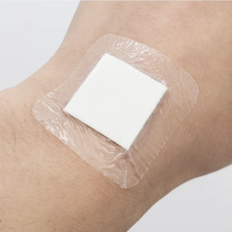 Square Shaped Wound Dressing Waterproof Medical Bandages Transparent PU Skin Patch Band Aid Strips