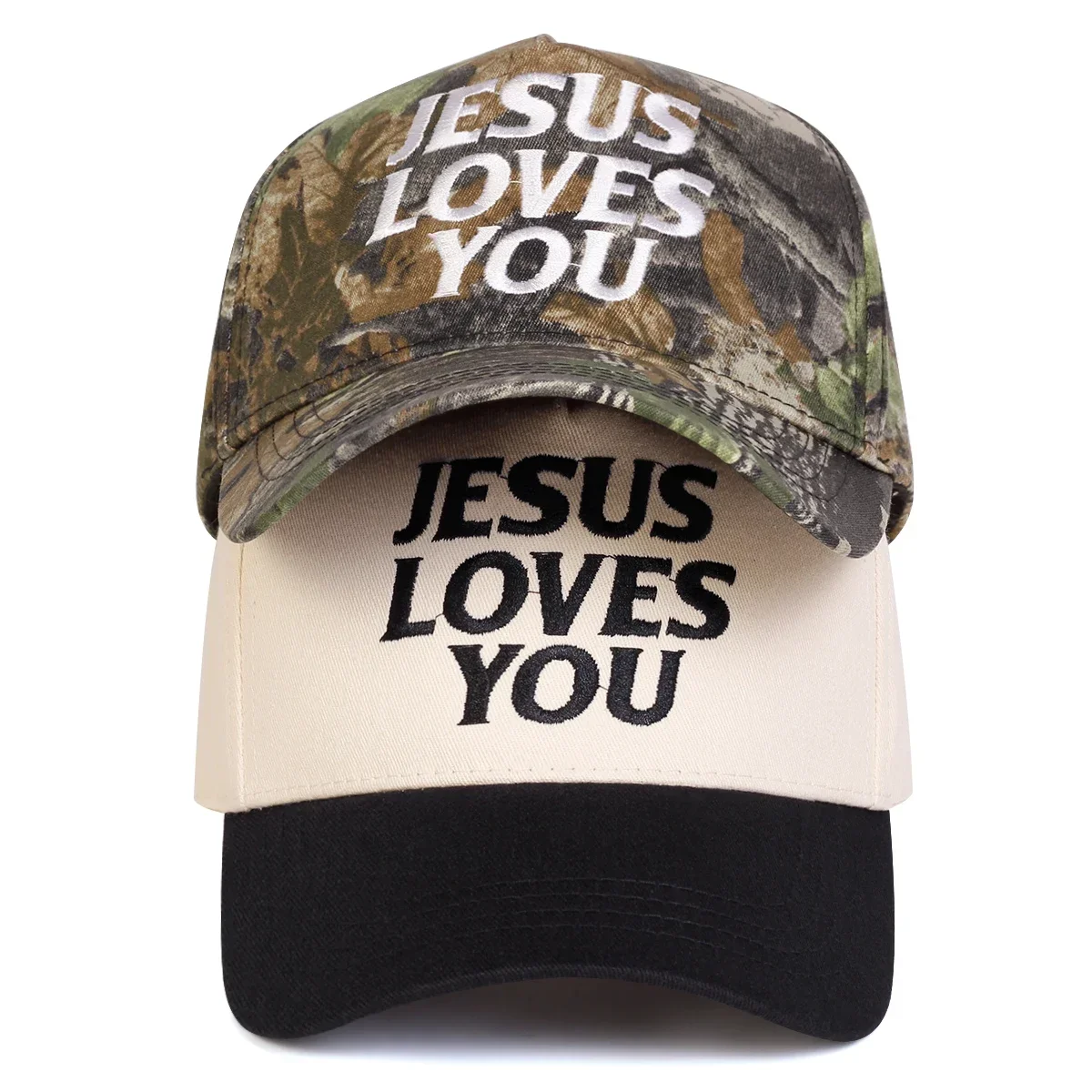 Casquettes de baseball brodées unisexes JESUS LOVES YOU, chapeaux décontractés réglables pour le printemps et l'automne, chapeau de protection solaire, casquette de sport