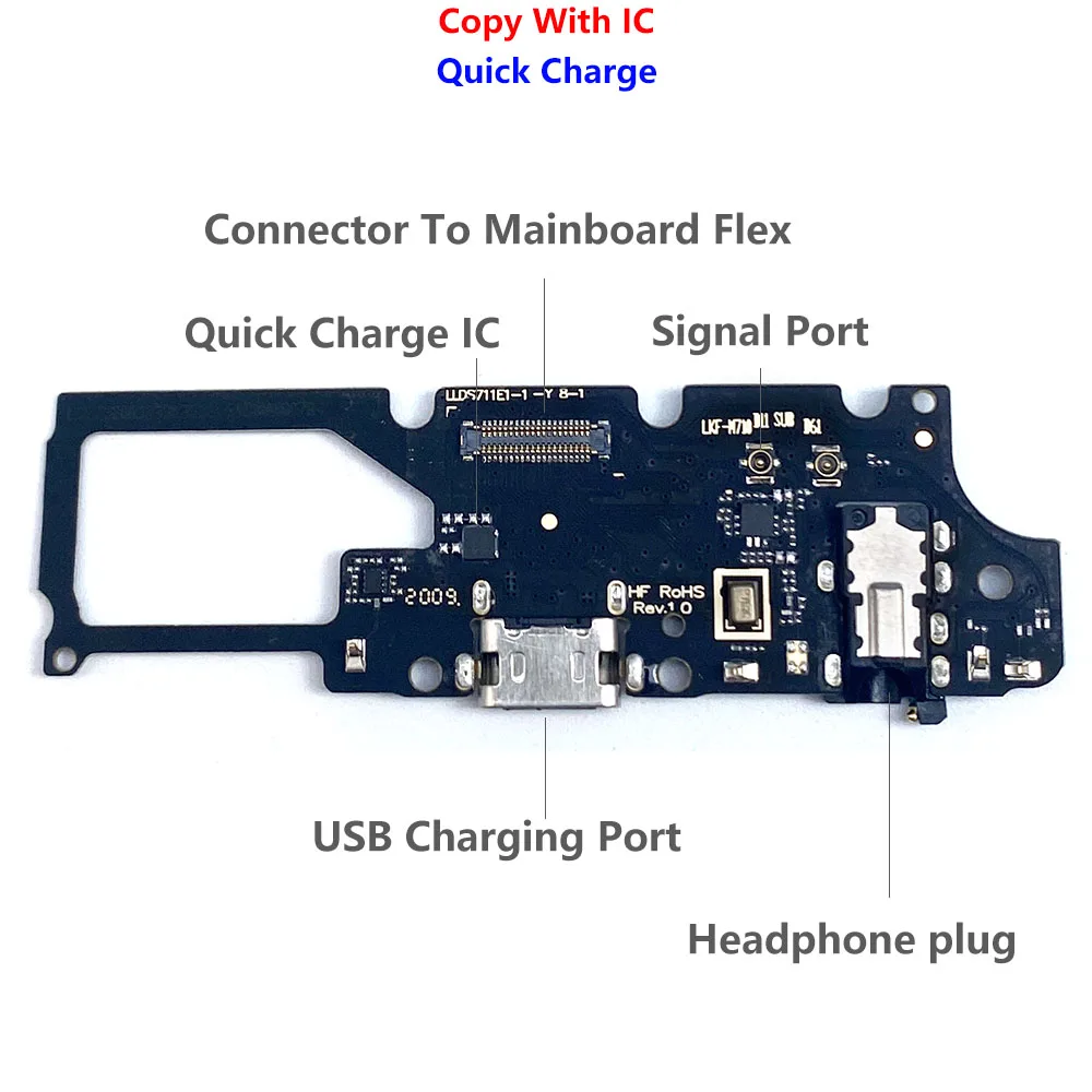 Placa base de puerto de carga USB para LG, Cable flexible, buena calidad, K22, K41S, K42, K52, K50S, K51S, K51, K61, K62