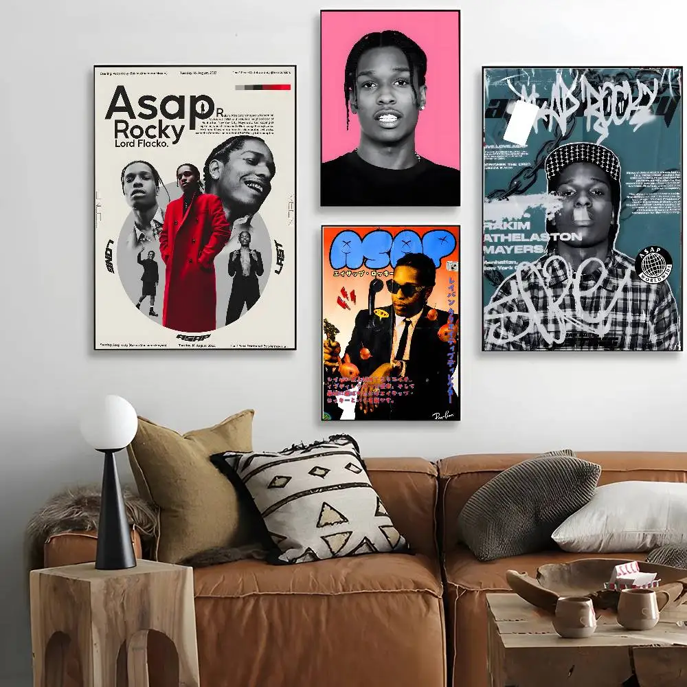 1 قطعة A $APS روكي ASAP مغني الراب الأمريكي المشارك HD لزجة جدار مقاوم للماء غرفة المعيشة المنزلي غرفة نوم النوم الديكور الجمالي #5