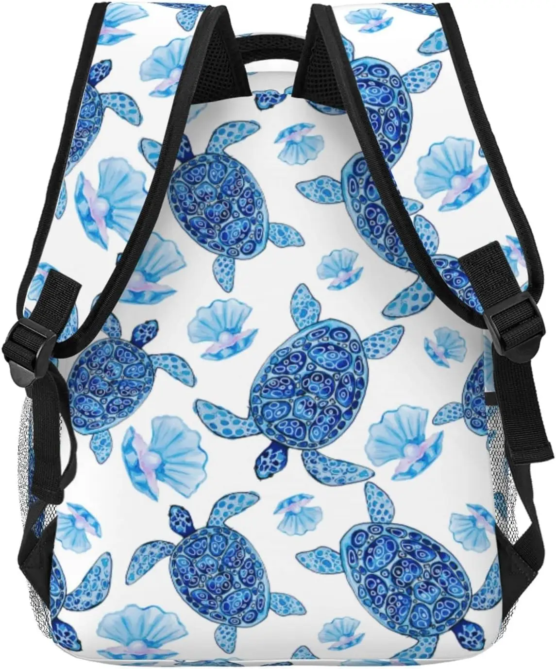 Blue Turtle Shell Pearl Lightweight Laptop Backpack for Women Men College Bookbag Casual Daypack Travel Bag