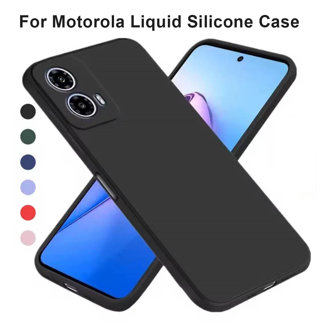 

for Motorola Moto G84 G85 G54 G34 G32 G35 5GFull Camera Phone Bags Soft Square Liquid cover Portable Luxury Silicone Case Cover
