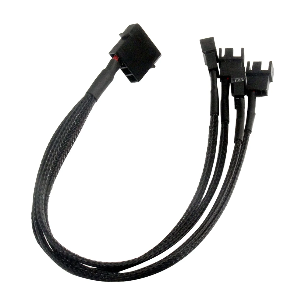 อะแดปเตอร์12V ตัวแยกติดตั้งง่ายสายไฟพัดลมทำความเย็น3-PIN หรือ4-Pin สำหรับ casing PC ส่วนประกอบแบบพกพาที่มั่นคง