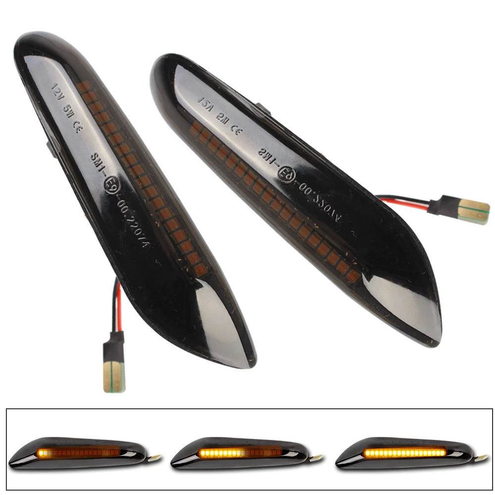 12V Car Turn Signal Lights LED Side Marker Flashing Lamp T10 W5W5 Accessories For BMW E90 E46 E60 E87 E92 Serie 1 3 5 X1 X3 X5