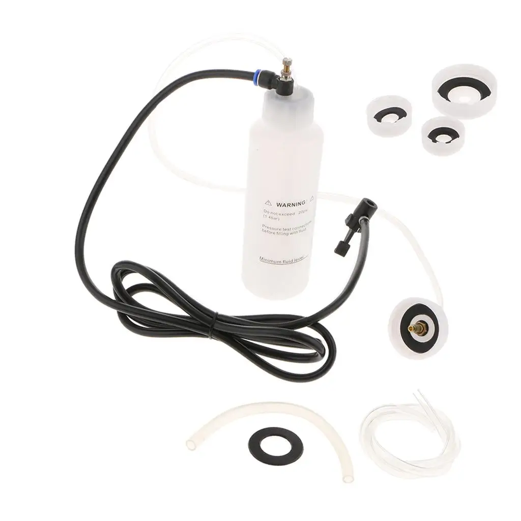 ABN Pneumatic Vacuum Brake and Clutch Bleeder Kit 1 Liter Master Cylinder Air Pressure Fluid Bleed Tool