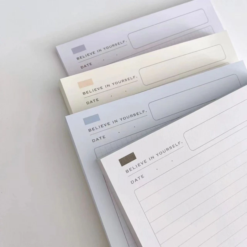 30 Sheets B5 Colored Memo Pad ins korean Notebooks Tearable Notepad 2025 Planner non-sticky sticky note book Stationery Supplies