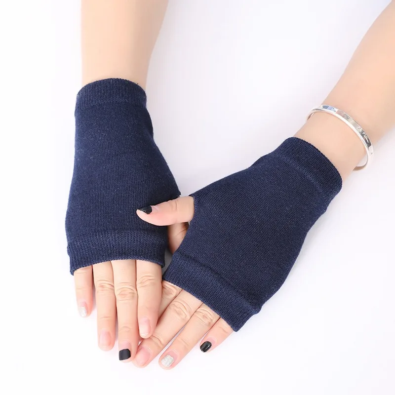 Winter Cotton Knitted Thick Fingerless Gloves Women Men Autumn Outdoor Warm Wool Driving Fingerless Glove Touchscreen Mittens