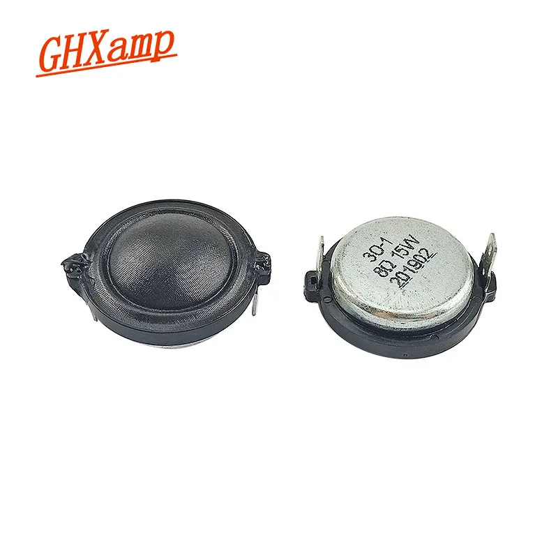 GHXAMP 30MM Dome Tweeter Speaker 8OHM 15W Home Car Silk Diaphragm Neodymium + magnetic fluid 1Pairs