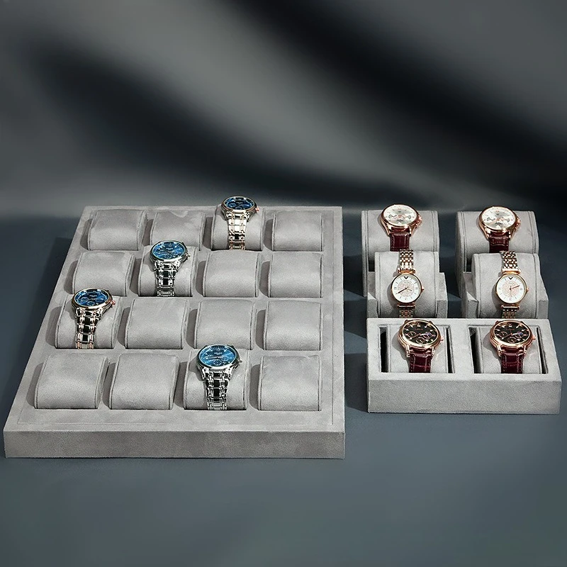 مشاهدة لوحة عرض رمادي ساعة الدعامة زخرفة الراقية عداد ساعة عرض الرف المنقولة وسادة حقيبة بقعة #6