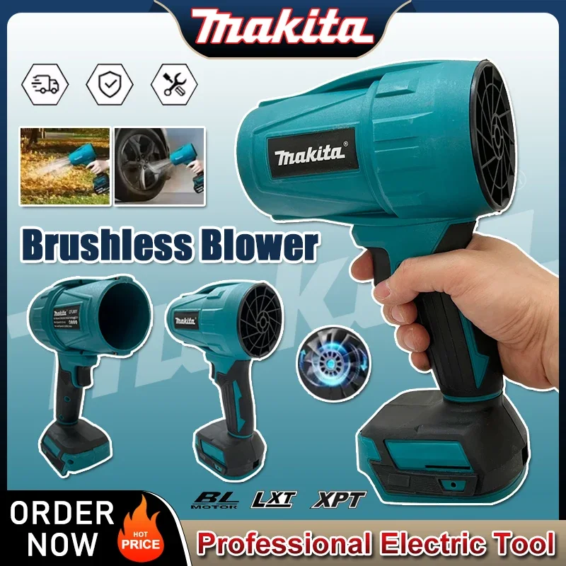

Makita 30000RPM Brushless High Power Turbo Fan Blowers 18V Battery Electric Handheld Jet Fan Snow Leaf Dust Blowing Tool