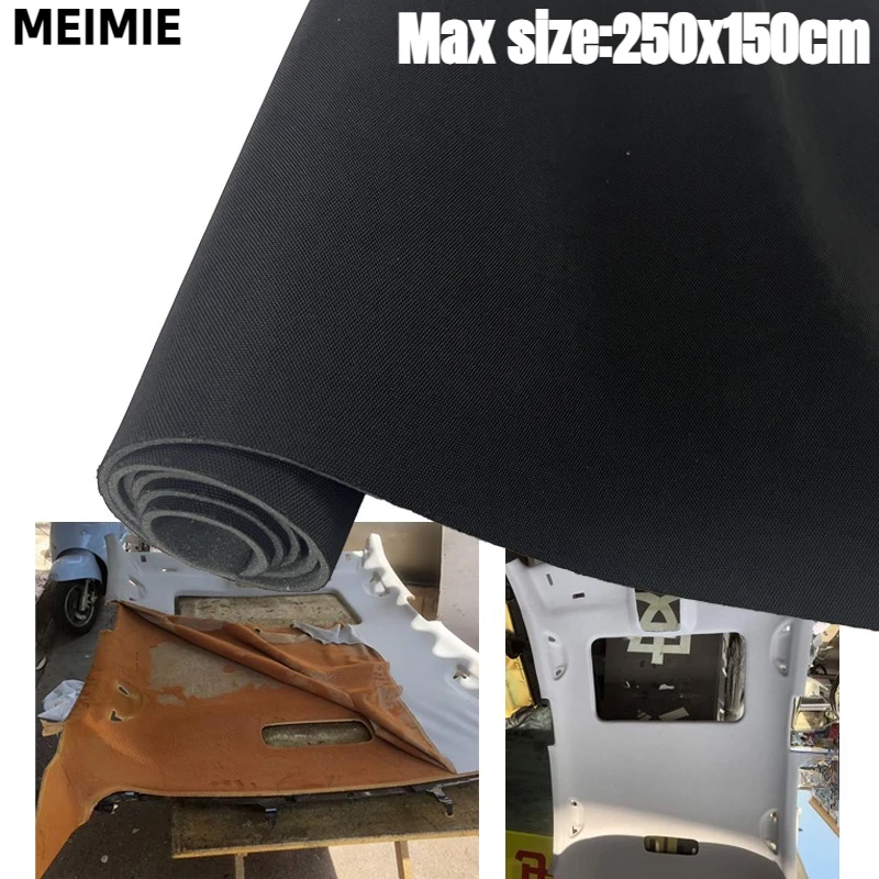 250x150cm Sponge Backing Roof Interior Fabric Repair Material Automotive Interior Renovation DIY Interior Mesh Decoration
