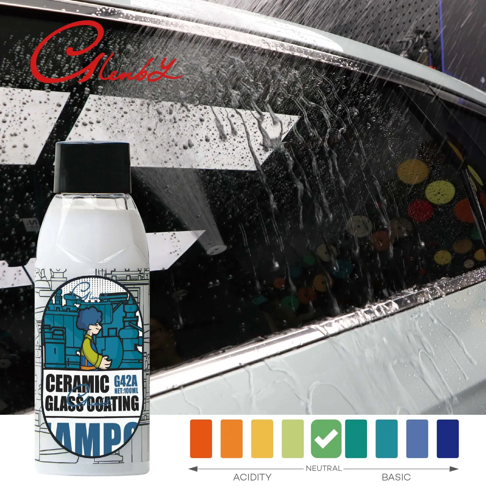 Hydroshine Ceramic Glass Coating Anti Rain Water Repellent Spray Hydrophobic Car Chemical Detail