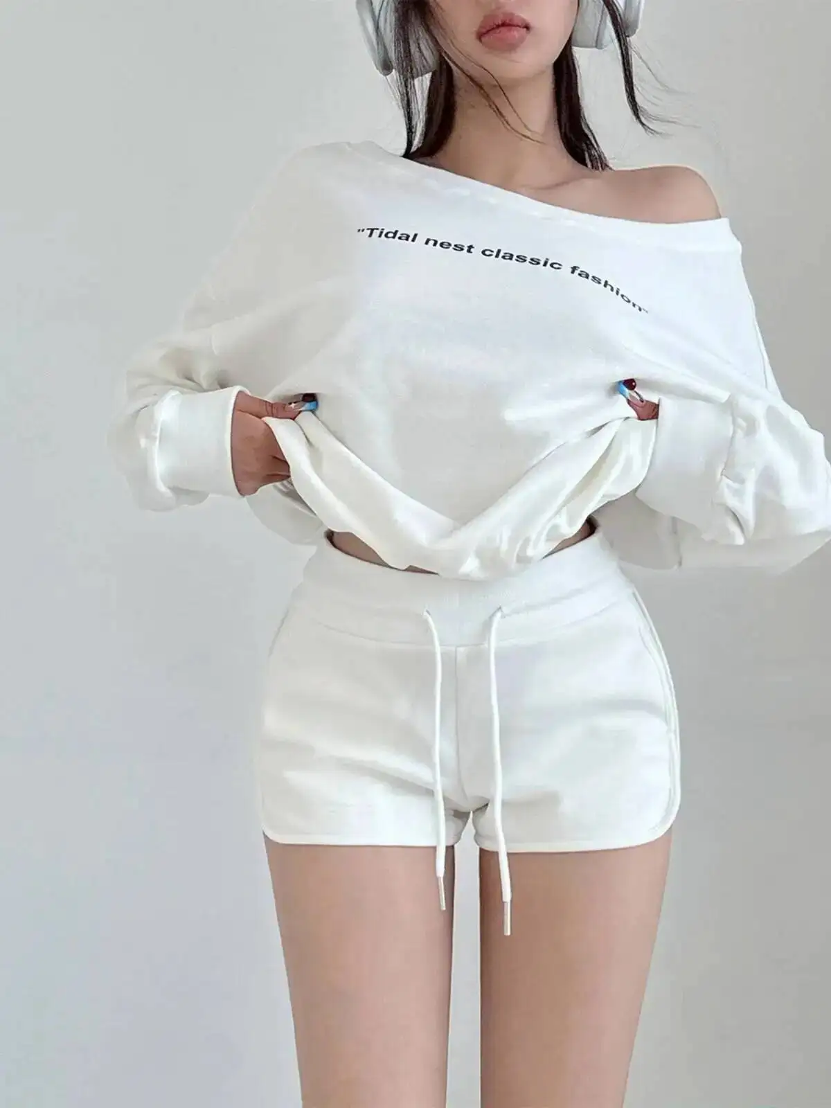 

Новинка лета 2024, спортивные шорты с низкой талией и принтом в стиле Spicy Girl, женские повседневные шорты для бега на шнурке, универсальные шорты для фитнеса BZTY