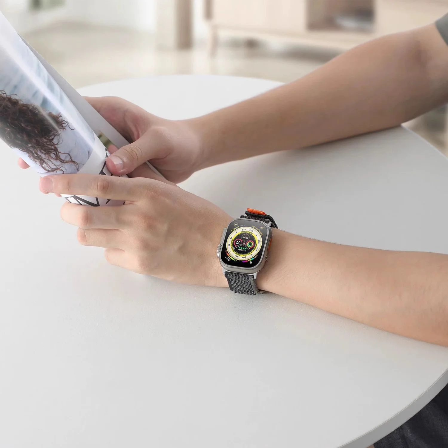 ลายธงไนลอนสําหรับ Apple iwatch9/8/7 42/44/45 มม.สายรัดข้อมือไนลอน Ultra 8 49 มม.บราซิลธงเยอรมัน American FLAG