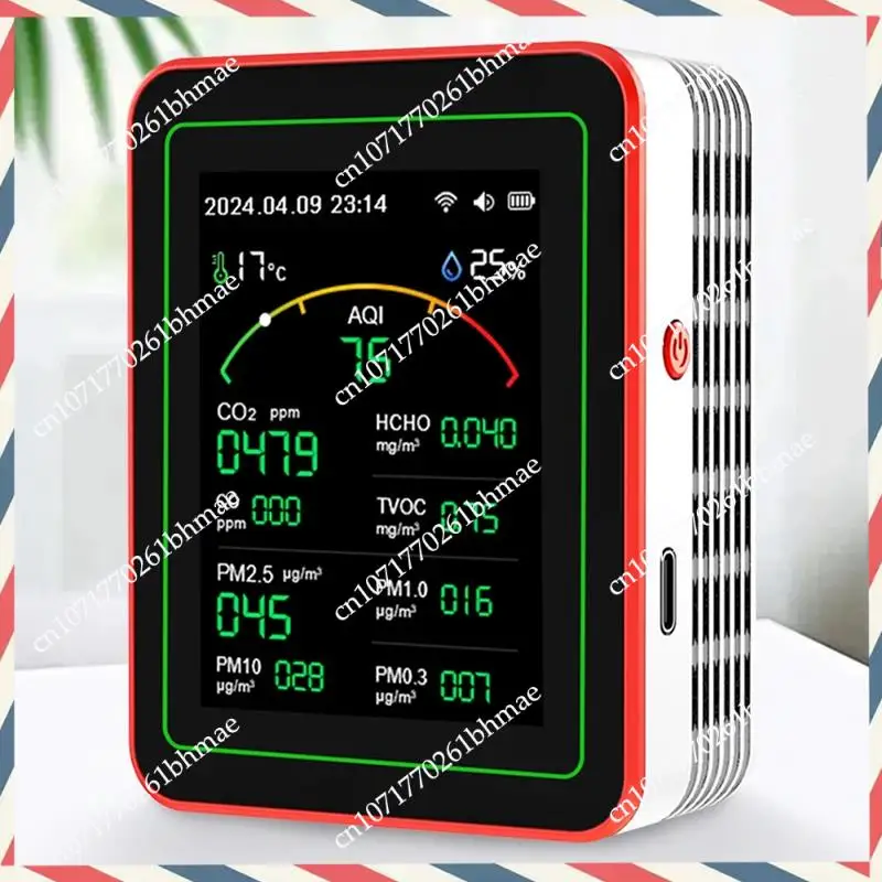 -A21Z Tuya Wifi 15 In 1 Air Quality Detector Household Portable AQI PM0.3 PM1.0 PM2.5 PM10 CO CO2 TVOC HCHO Tester With Mount