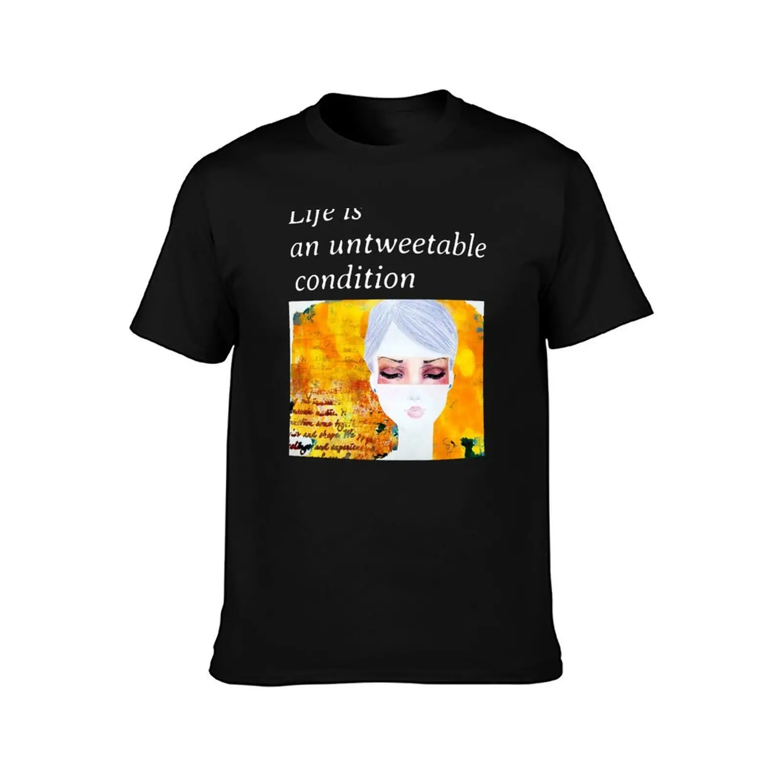 Life is an untweetable condition CoolCleverCute Design WHITE T-Shirt, Summer Casual Cotton Tee, Oversized Streetwear Tops
