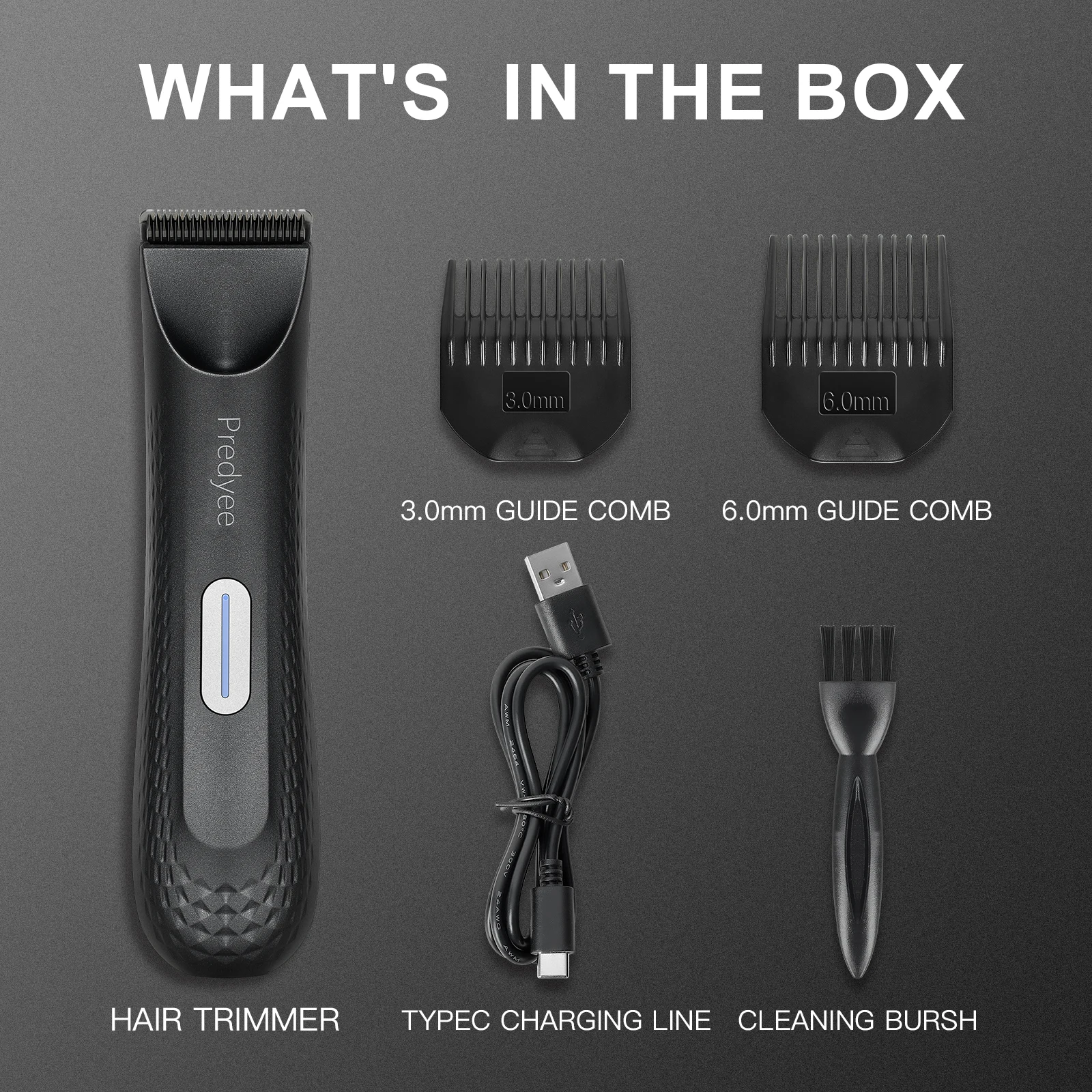 Electric Trimmer for Men\'s Groin Hair: Versatile Body Groomer and Waterproof Pubic Hair Trimmer with Replaceable Ceramic Blade