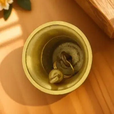 Hanging Bell Copper Craft Style Wind Chime Accessory for Home Office Wall Decor Golden Bell Pendant Gift