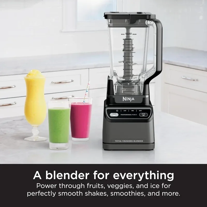 Ninja BR201AMZ Professional Blender 2.0, 1200 Watts, Auto-iQ Program, Total Crushing Blades, 72-oz. Pitcher, 4 Manual Speeds