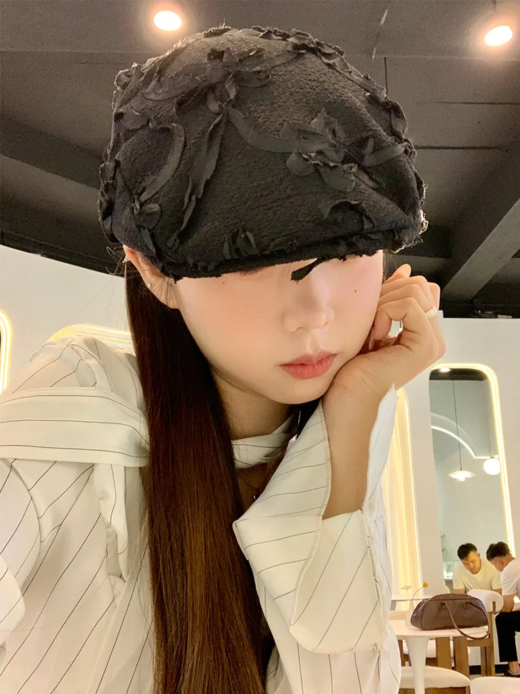 

Sli Briti Beret Hat for Women Faionable Versatile Artist Newsboy Cap Street Sle Octagonal Cap All Seasons Use