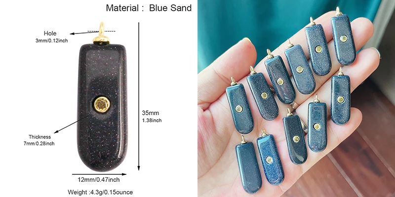 Jade Achat Amethyst Amazonit Wasser Gras Lapis Lazuli Charm Anhänger, 18K echt vergoldet Schmuck für Halskette Handwerk Herstellung S79 – Detail 32