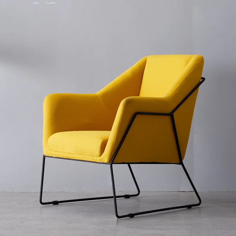 الشمال بسيط أريكة قطيفة كرسي مخصص الحديد المطاوع لغرفة المعيشة مقهى الحليب الشاي متجر مكتب الاستقبال الترفيه المشروع #2