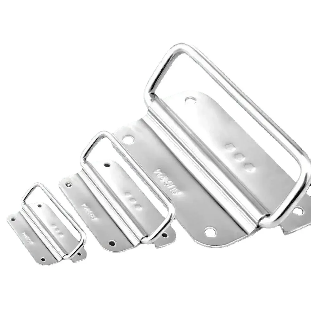 厚みのある304ステンレス鋼の折りたたみハンドル、サムスンハンドルツールボックス、可動ハンドル、産業機器ボックスハンドル家具