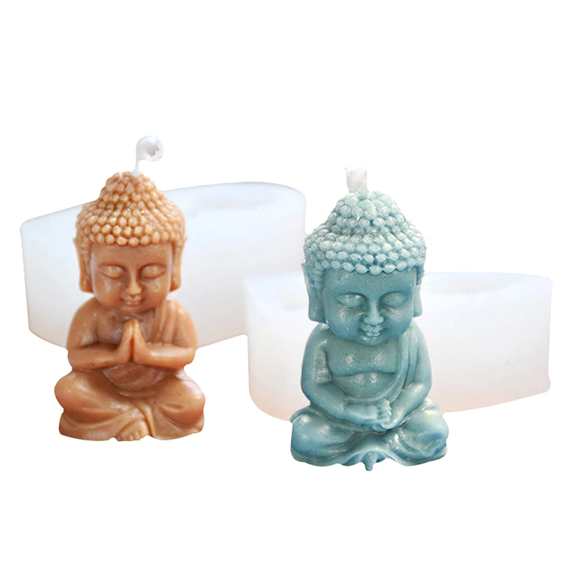 Stampo in silicone 3D Maitreya - Buddha della chiesa fai-da-te per gesso, resina epossidica, sapone aromatico, cottura al cioccolato e decorazione domestica