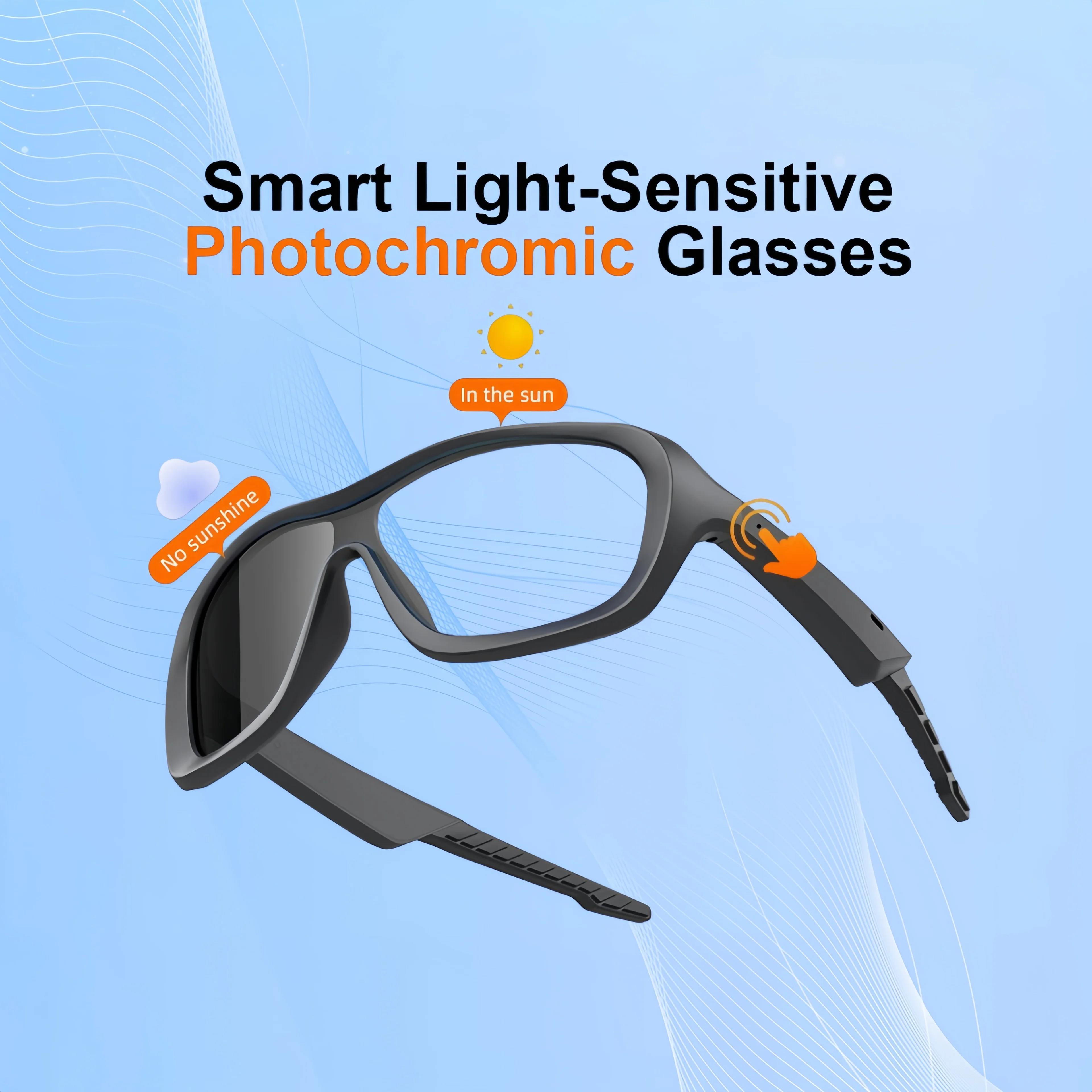 

New HIgh Quality Fashion Smart Glasses AI Assistant HD-calling Music Player Outdoor Sports Sunglasses