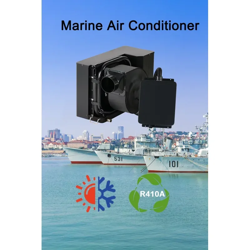 High-efficiency 220v Portable Stainless Steel Housing Heating Cooling R410A Split Wall Mounted Marine air Conditioner System