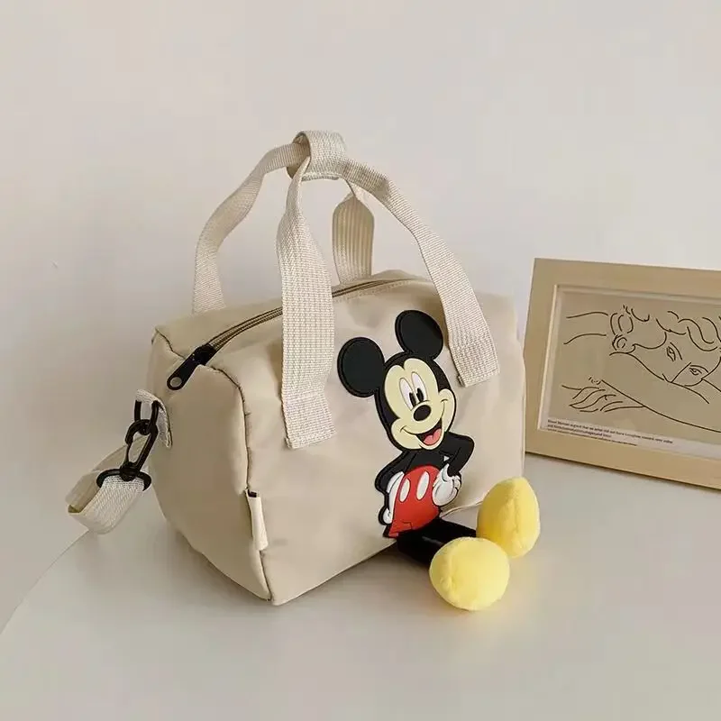 Disney Mickey Casual Cartoon Anime Messenger Bag Portable Mickey Mouse One Shoulder Girl Fashion Simple Versatile Bucket Gift