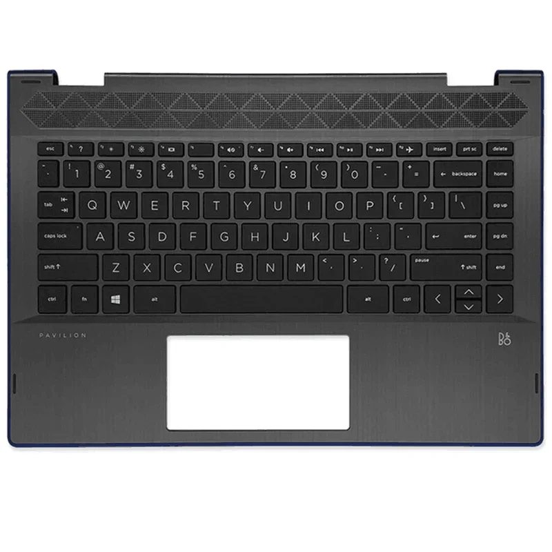 New For HP Pavilion 14 X360 14-CD TPN-W131 Original Laptop Palmrest Upper Top Case Cover With Keyboard Blue/Golden/Silvery Edge