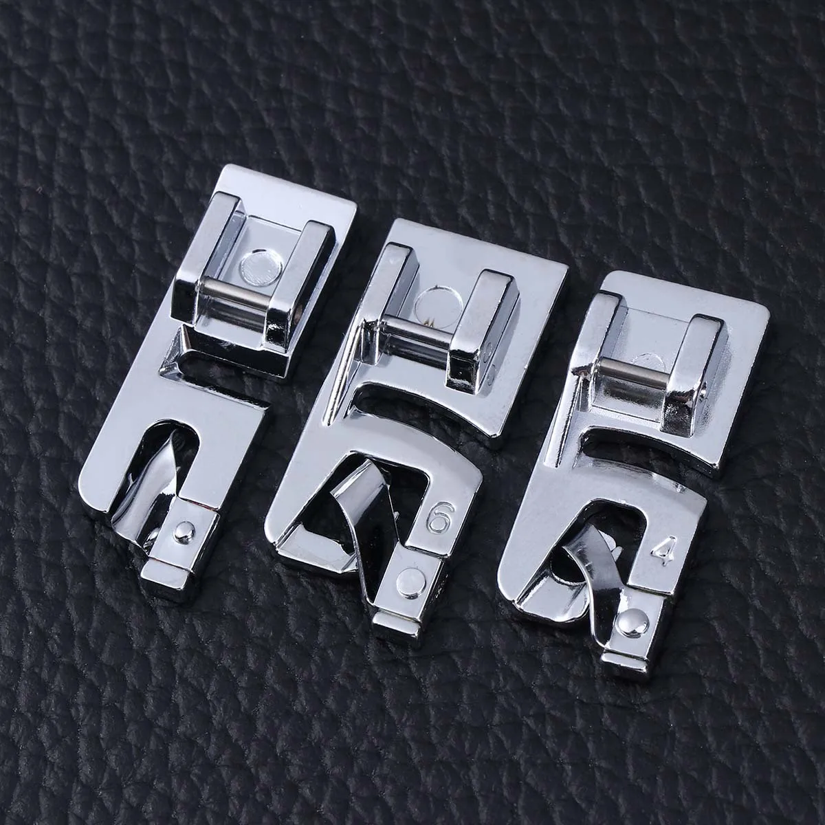 3 قطعة ماكينة خياطة قطعة قدم الضغط في ماكينة الخياطة توالت متعددة الاستخدام خفيفة الوزن النسيج الملابس طقم تصليح الخياطة الملحقات #5