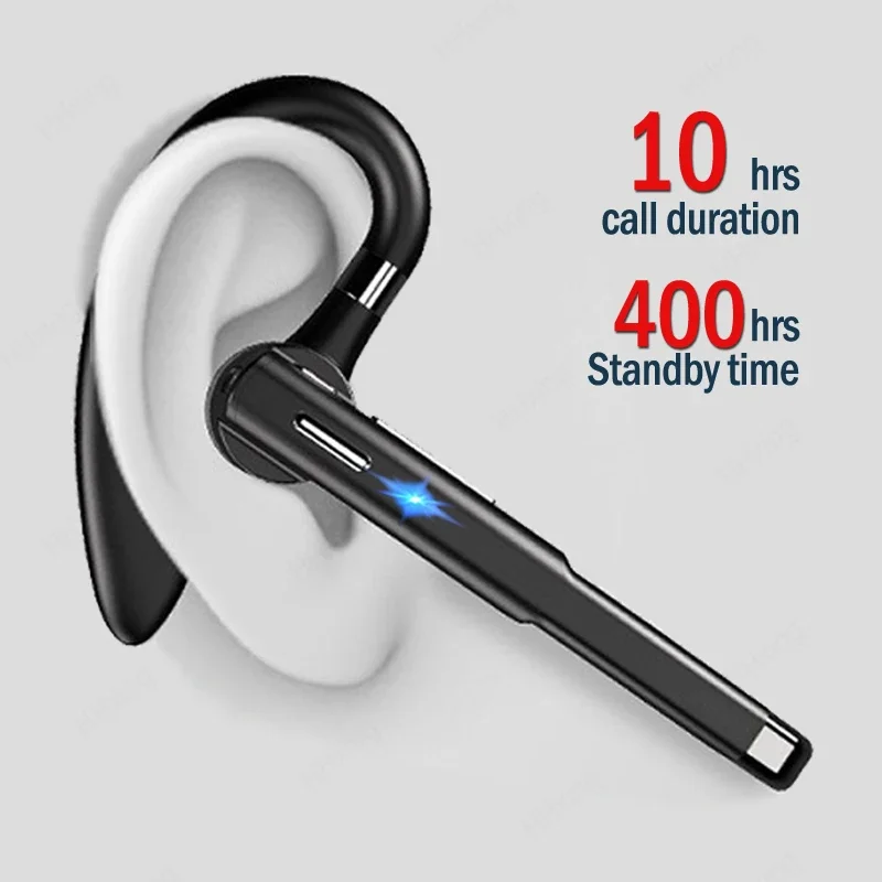 Auricolare Bluetooth Singolo Senza Fili Con Microfono, Vivavoce Per Chiamate Chiare E Musica Hi-Fi, Compatibile Con IOS E Android, Impermeabile IPX6