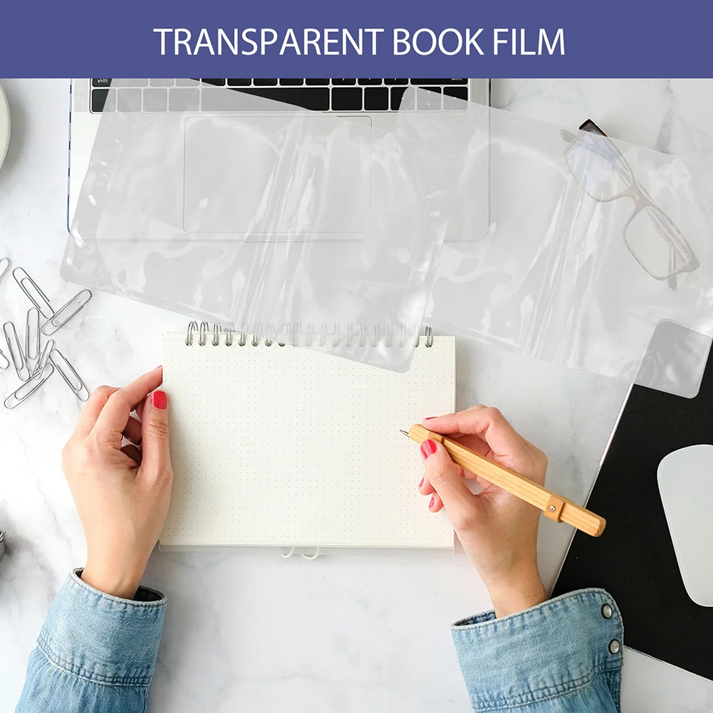 

4Pcs A5 Plastic Book Cover Transparent Anti-Scratch Protective Film for School Textbooks Book Cover Textbook Covers