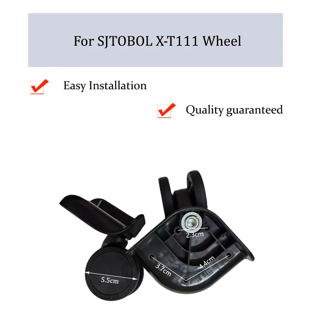 For SJTOBOL X-T111 Universal Wheel Replacement Trolley Case Luggage Pulley Silent Smooth Shock Absorbing Durable Caster Wheels