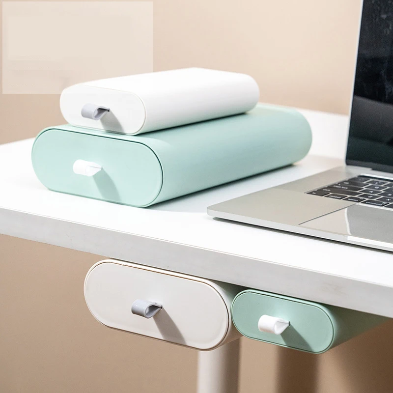 

New Desktop Pencil Box Space-saving Underdesk Brushes Cosmetic Holder Case Good Quality Stackable Stationery Organizer Box