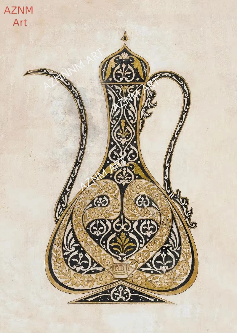 Modern Classic Quran Islamic Abstract Arabic Calligraphy Art Poster Canvas Paintings Wall Art Pictures Home Decor view 4