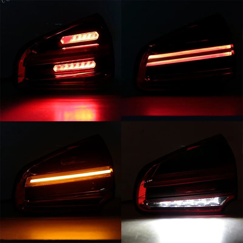 Lampu belakang lampu ekor LED Porsche Cayenne 2015 2016 2017 lampu belakang lampu ekor perakitan lampu rem berhenti mundur Lamp