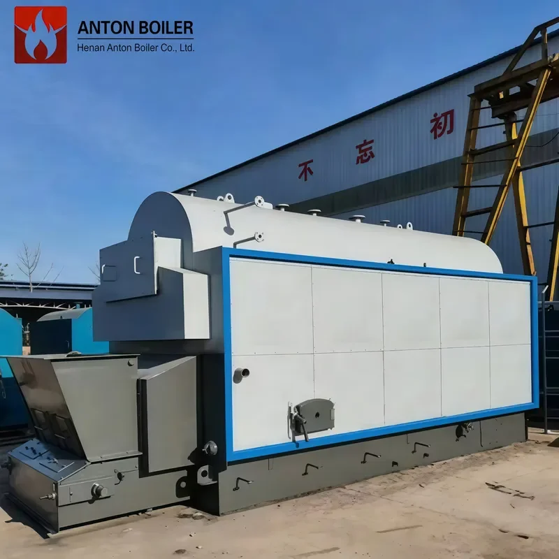 J 1~20 Tons Factory Price DZH DZL SZL Wood Pellet Chip Firewood Paddy Rice Solid Fueled Biomass Steam Boiler