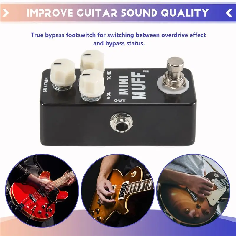 MOSKY Mini Muff Fuzz Distortion stroik do gitary elektrycznej — zdjęcie produktu 3