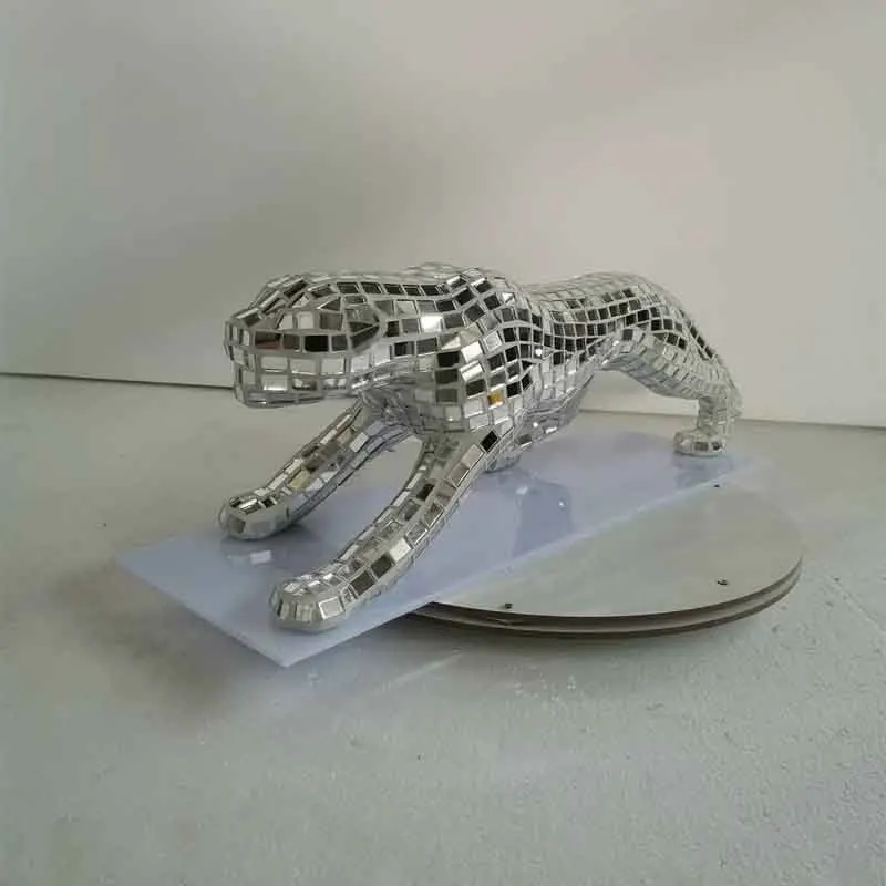 Nordic Room Decor,Leopard Sculpture Ornament,Animal Artwork Statues,Glitter Leopard Decor,Luxury Crafts,Creative Gift,Customized view 4