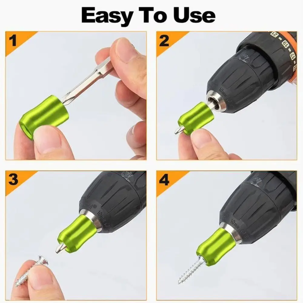 

2pcs Strong Magnetic Adsorption Magnetic Charger Solid Material Easy Remove Universal Hex Shank Easy Install Anti-drop Ring
