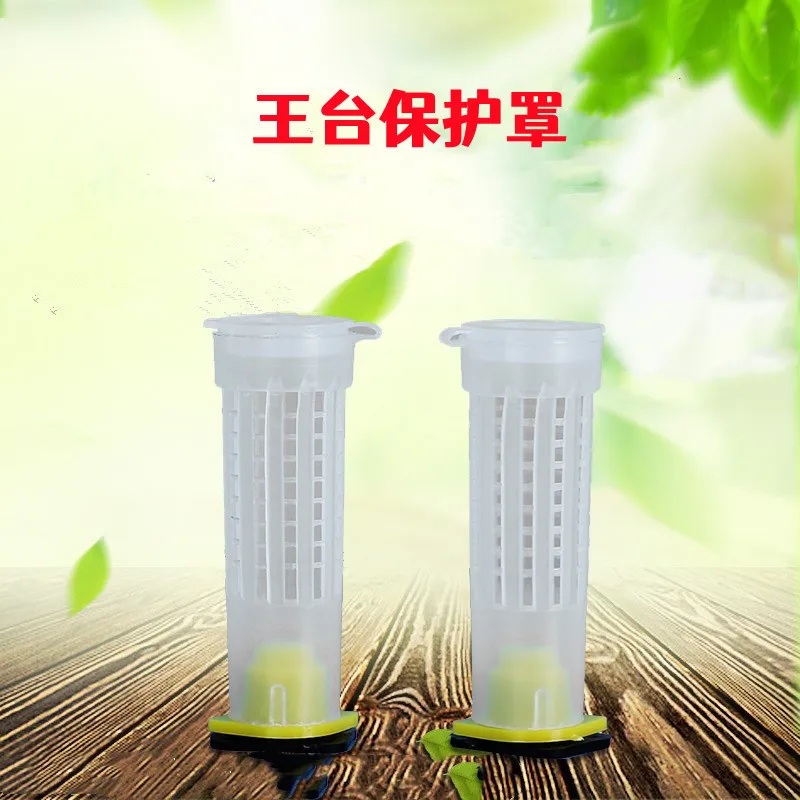 10PCS Wholesale King Queen Rearing Cup kit Beekeeping Tools Equipment Plastic Bee Larva Protection Cover Catcher Cage Supplies