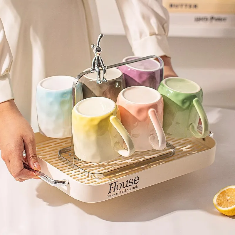 

Cream Style Ceramic Mug High Value Home Use Coffee Cup Gift for Women New Design