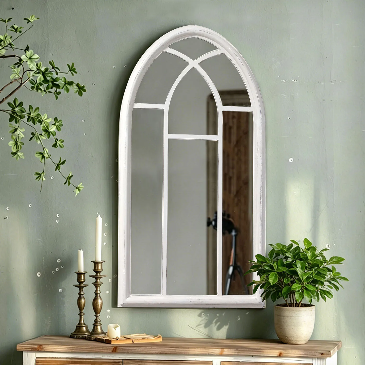 French retro wall-mounted mirror false window porch fireplace guest restaurant mirror homestay coffee hotel wall-mounted